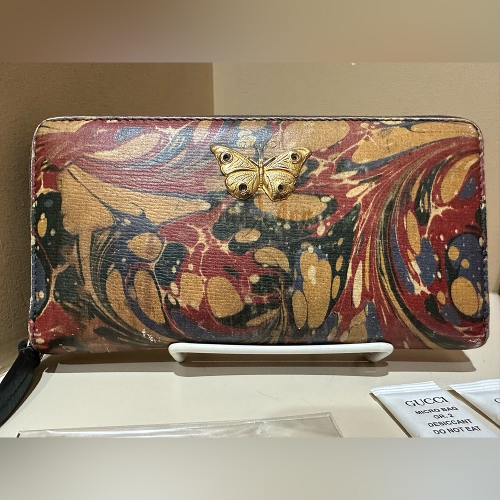 Gucci Garden Shanghai Calfskin Long Zip Wallet